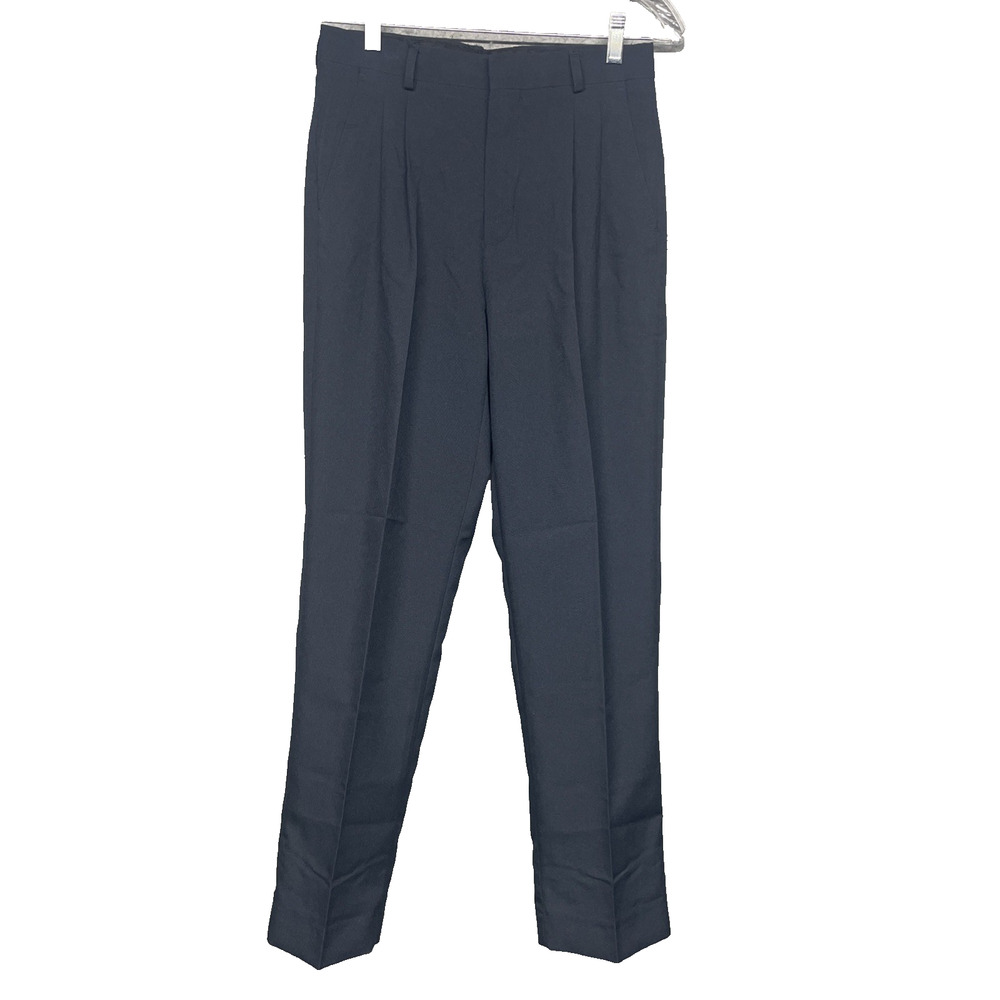 NWT Bocaccio Uomo Boys Dress Pants 12H Navy Pleated Dacron Classic Fit Preppy